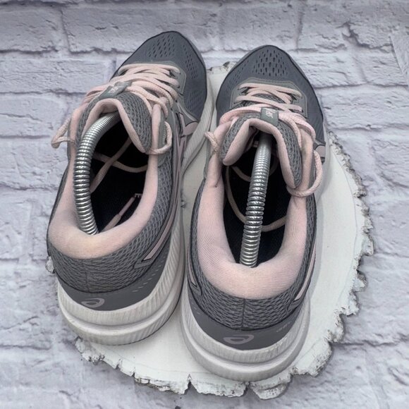 Asics Womens Gel-Contend 7 Athletic Running Shoes Gray Pink Sneakers Sz 10 Wide - Picture 6 of 10